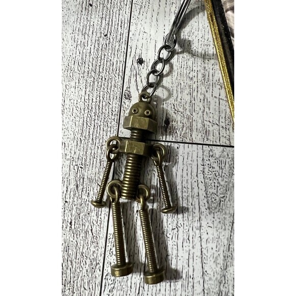 Handmade Steampunk Junk Journal w/Robot Keychain and Ephemera Pocket Folder - Picture 8 of 12